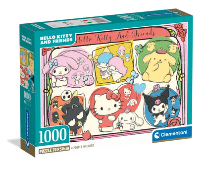 Clementoni Hello Kitty Puzzle 1000 Teile Erwachsene - Puzzle Erwachsene in 70 x 50 cm - Puzzle Erwachsene anspruchsvoll von Clementoni 37118