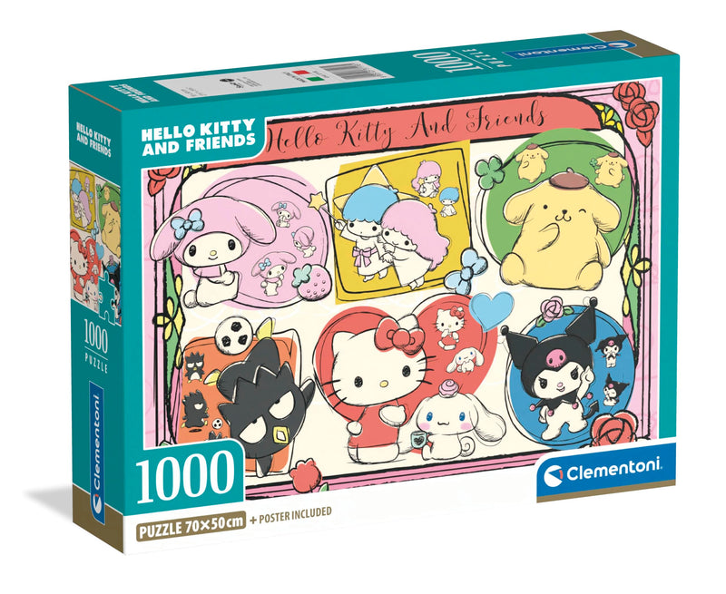 Clementoni Hello Kitty Puzzle 1000 Teile Erwachsene - Puzzle Erwachsene in 70 x 50 cm - Puzzle Erwachsene anspruchsvoll von Clementoni 37118