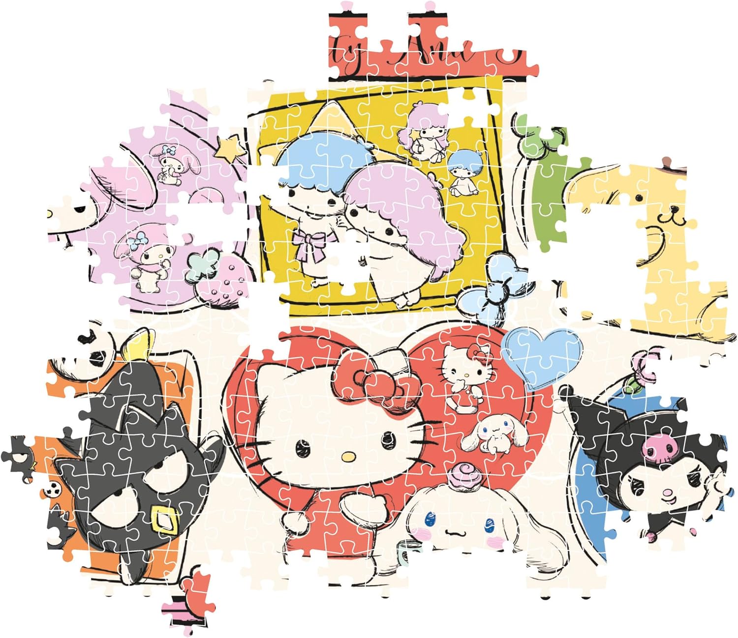 Clementoni Hello Kitty Puzzle 1000 Teile Erwachsene - Puzzle Erwachsene in 70 x 50 cm - Puzzle Erwachsene anspruchsvoll von Clementoni 37118