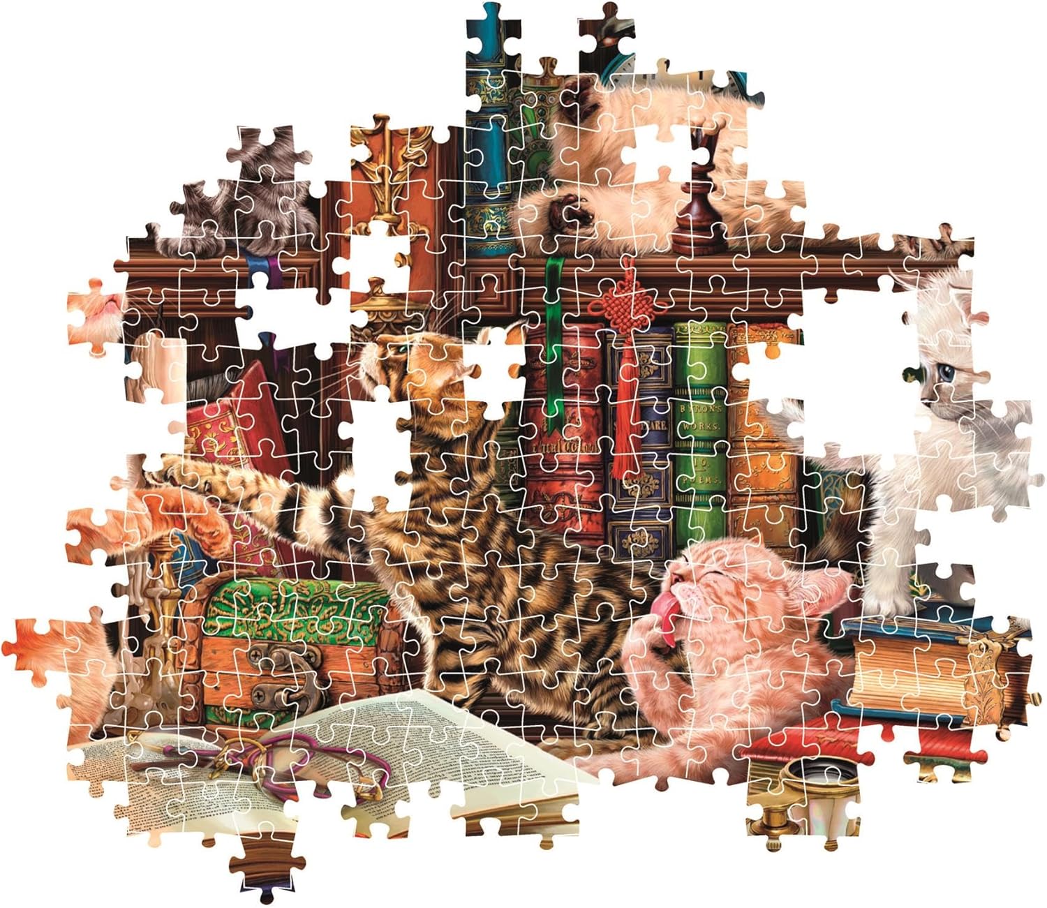 Clementoni Neugierige Katzen Puzzle 1000 Teile Erwachsene - Katzen Puzzle Erwachsene in 70 x 50 cm - Puzzle Erwachsene anspruchsvoll von Clementoni 37107