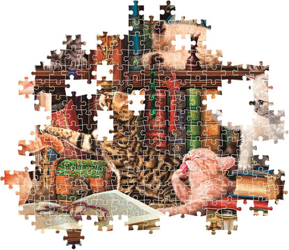 Clementoni Neugierige Katzen Puzzle 1000 Teile Erwachsene - Katzen Puzzle Erwachsene in 70 x 50 cm - Puzzle Erwachsene anspruchsvoll von Clementoni 37107