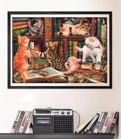 Clementoni Neugierige Katzen Puzzle 1000 Teile Erwachsene - Katzen Puzzle Erwachsene in 70 x 50 cm - Puzzle Erwachsene anspruchsvoll von Clementoni 37107