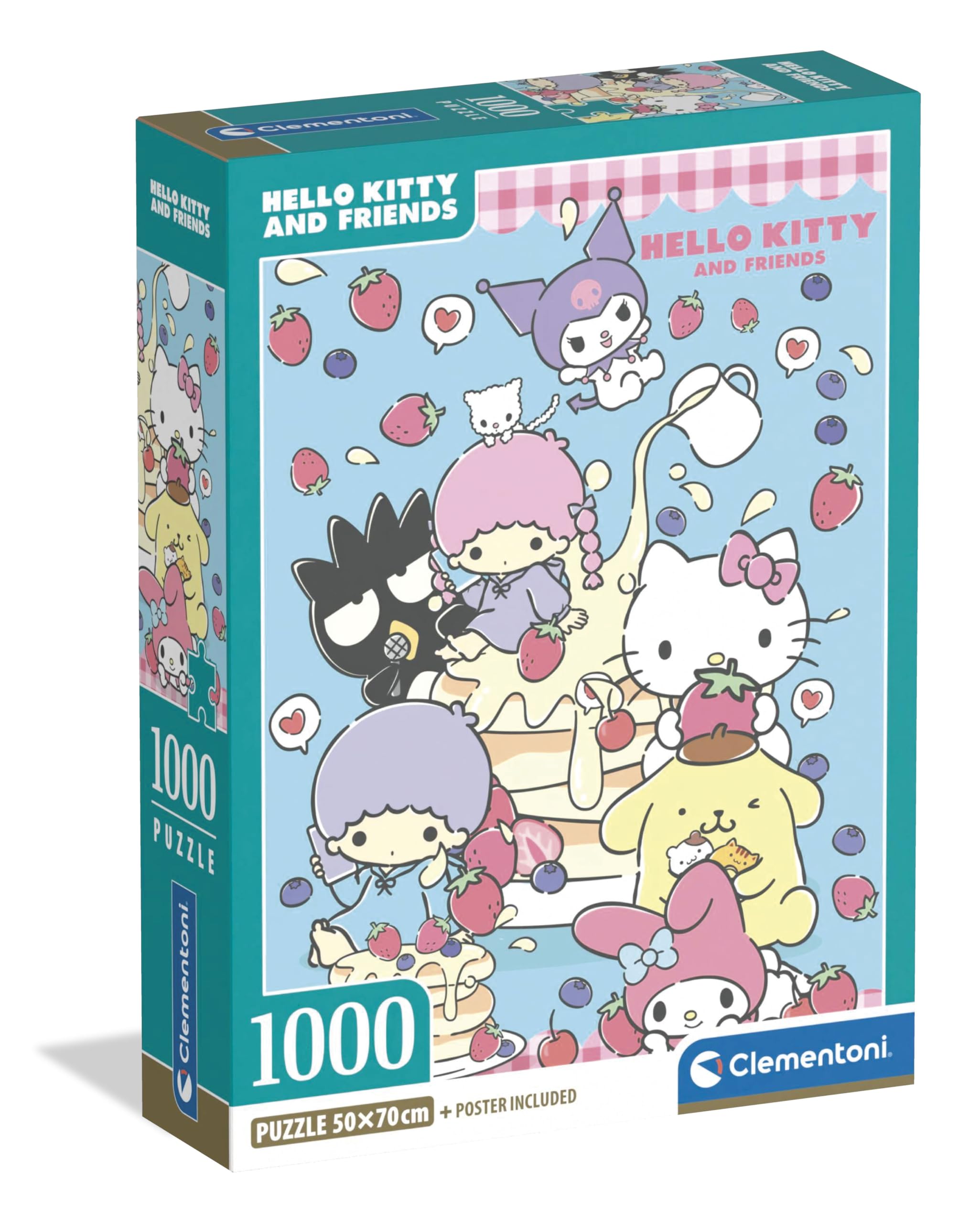 Clementoni Hello Kitty Puzzle 1000 Teile Erwachsene - Puzzle Erwachsene in 70 x 50 cm - Puzzle Erwachsene anspruchsvoll von Clementoni 37117