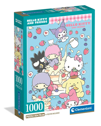 Clementoni Hello Kitty Puzzle 1000 Teile Erwachsene - Puzzle Erwachsene in 70 x 50 cm - Puzzle Erwachsene anspruchsvoll von Clementoni 37117