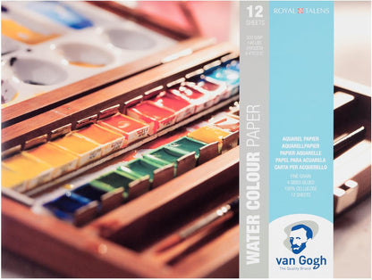 Van Gogh Blok met Aquarelverfpapier 12V 300G Formaat 24x32mm