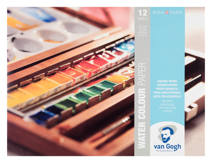 Van Gogh Blok met Aquarelverfpapier 12V 300G Formaat 24x32mm