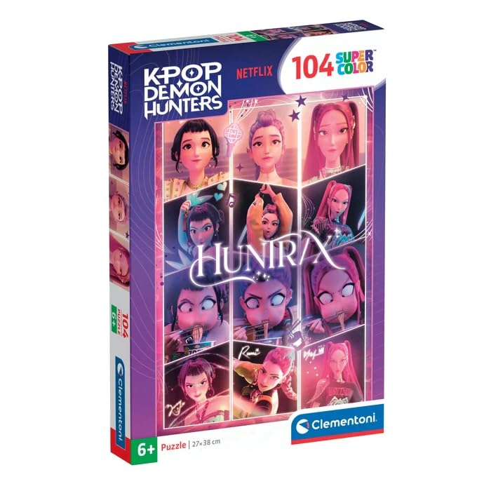 Dämonenjäger K-Pop Puzzle 104 Teile - 38 x 27 cm - Kinder ab 6 Jahren - leuchtende Farben - Logikentwicklung und Beobachtung