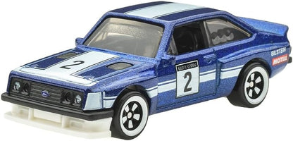 Hot Wheels Silver Series Rally Racers Ford Escort RS 2000  3/5, 1:64 Scale Diecast Toy Vehicle