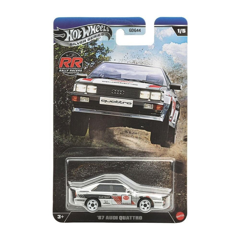 Hot Wheels Silver Series Rally Racers '87 Audi Quattro  1/5, 1:64 Scale Diecast Toy Vehicle