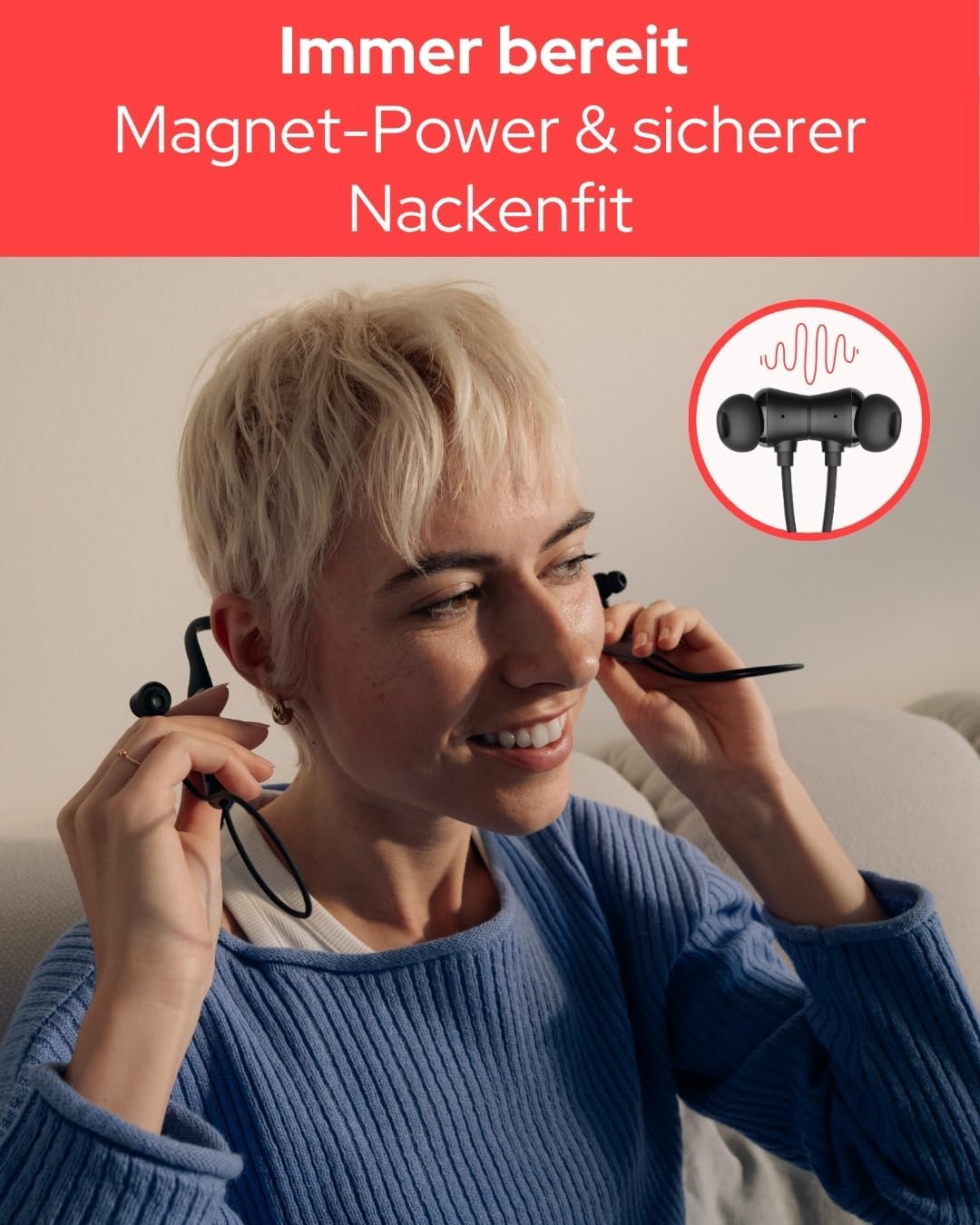 Neckband Truesound Anc Earbuds Bk