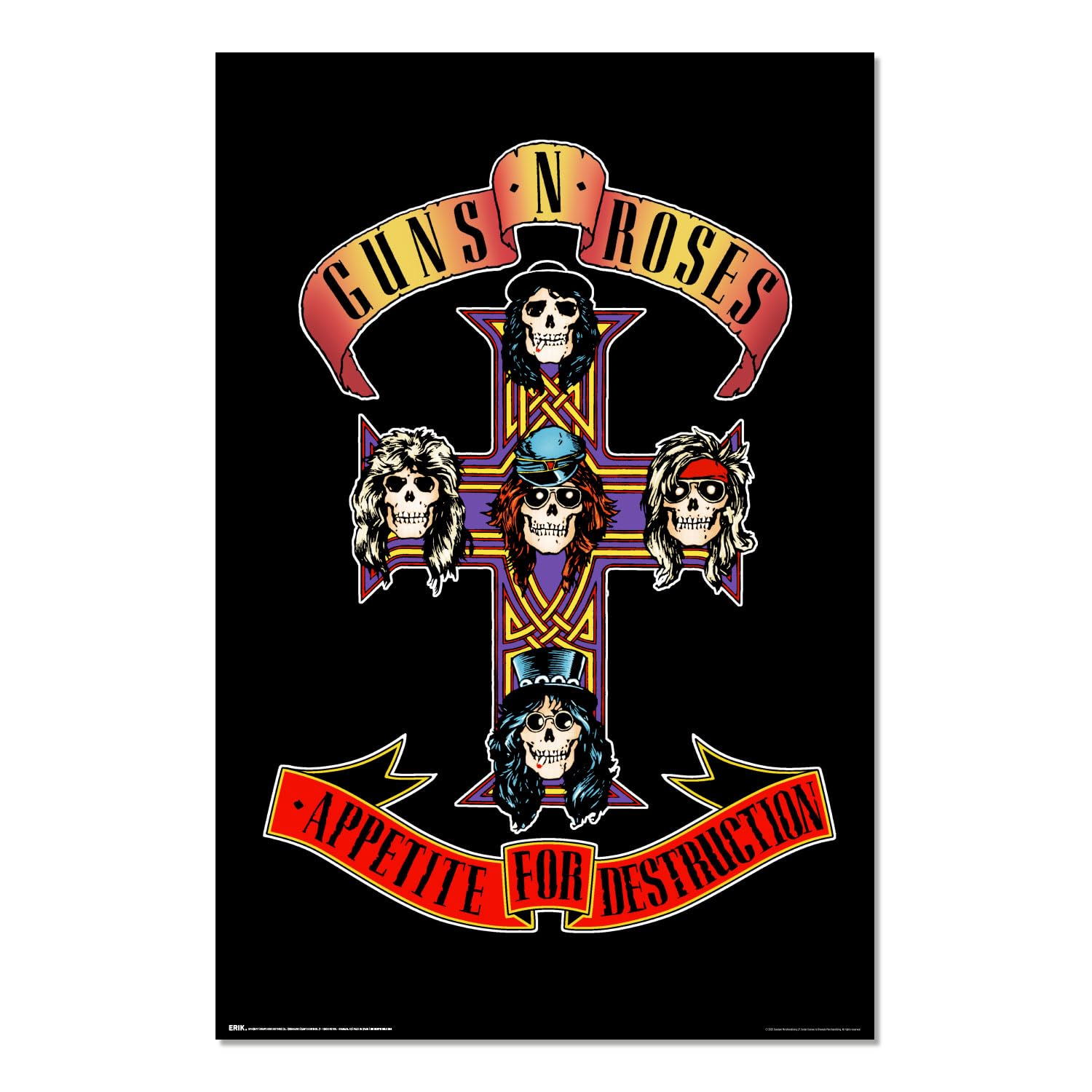 Grupo Erik Poster Guns N' Roses Appetite for Destruction - 36 x 24 inches / 91.5 x 61 cm - Shipped Rolled Up - Cool Posters, Art Poster, Wall Posters & Prints