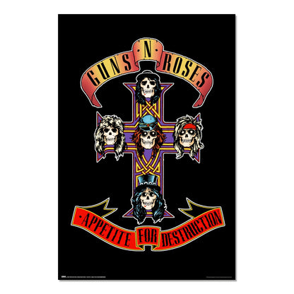 Grupo Erik Poster Guns N' Roses Appetite for Destruction - 36 x 24 inches / 91.5 x 61 cm - Shipped Rolled Up - Cool Posters, Art Poster, Wall Posters & Prints