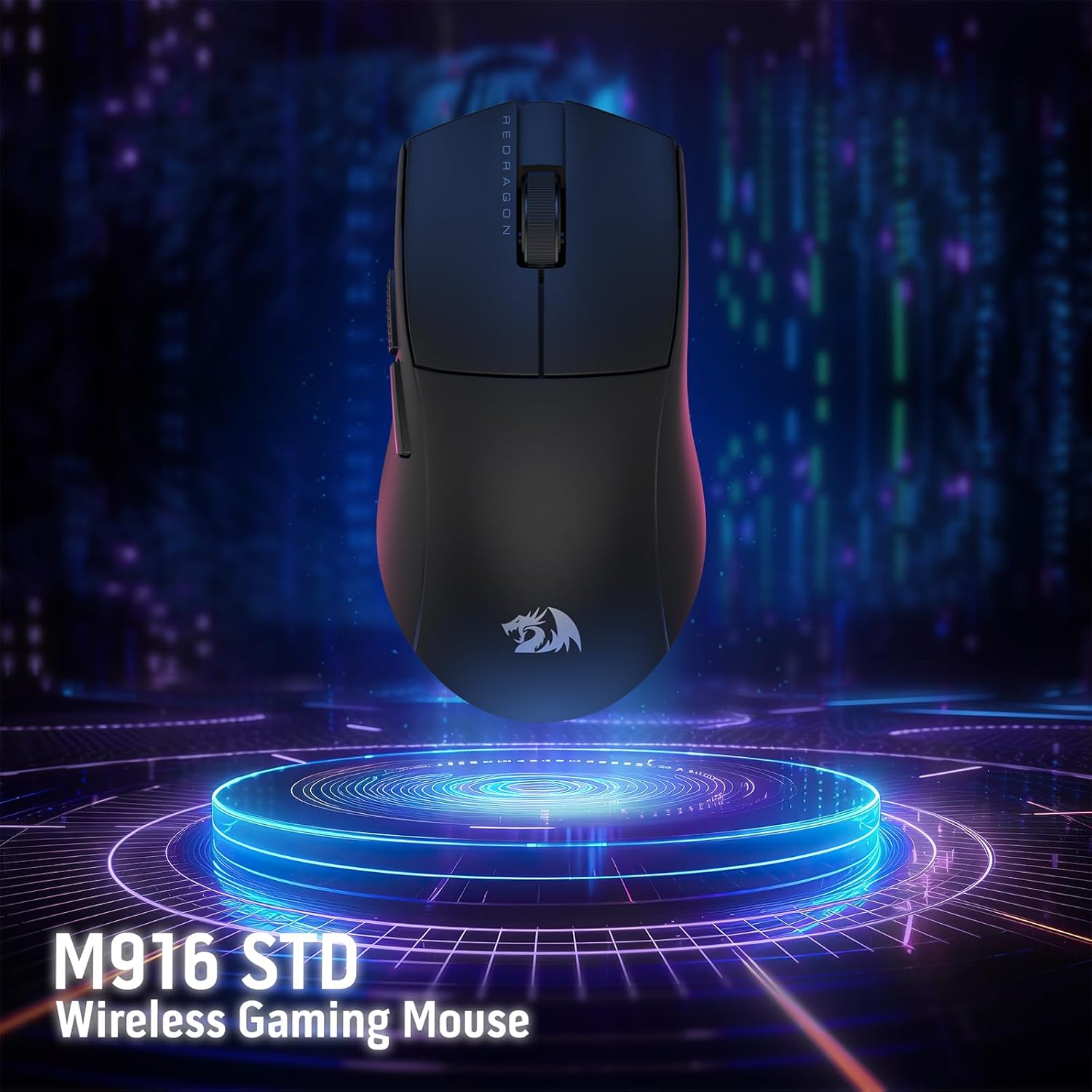 Mouse - Redragon K1Ng Standard M916-Std-1K 2.4G/Bt/Wired - Black