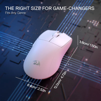 Mouse - Redragon K1Ng Standard M916-Std-1K 2.4G/Bt/Wired - White