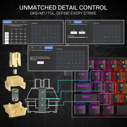 Keyboard - Redragon Fizz Magnetic K617Rgb-M Wired