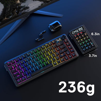 Keyboard - Redragon Cove K733-Rgb-Wl Wired/2.4G/Bt
