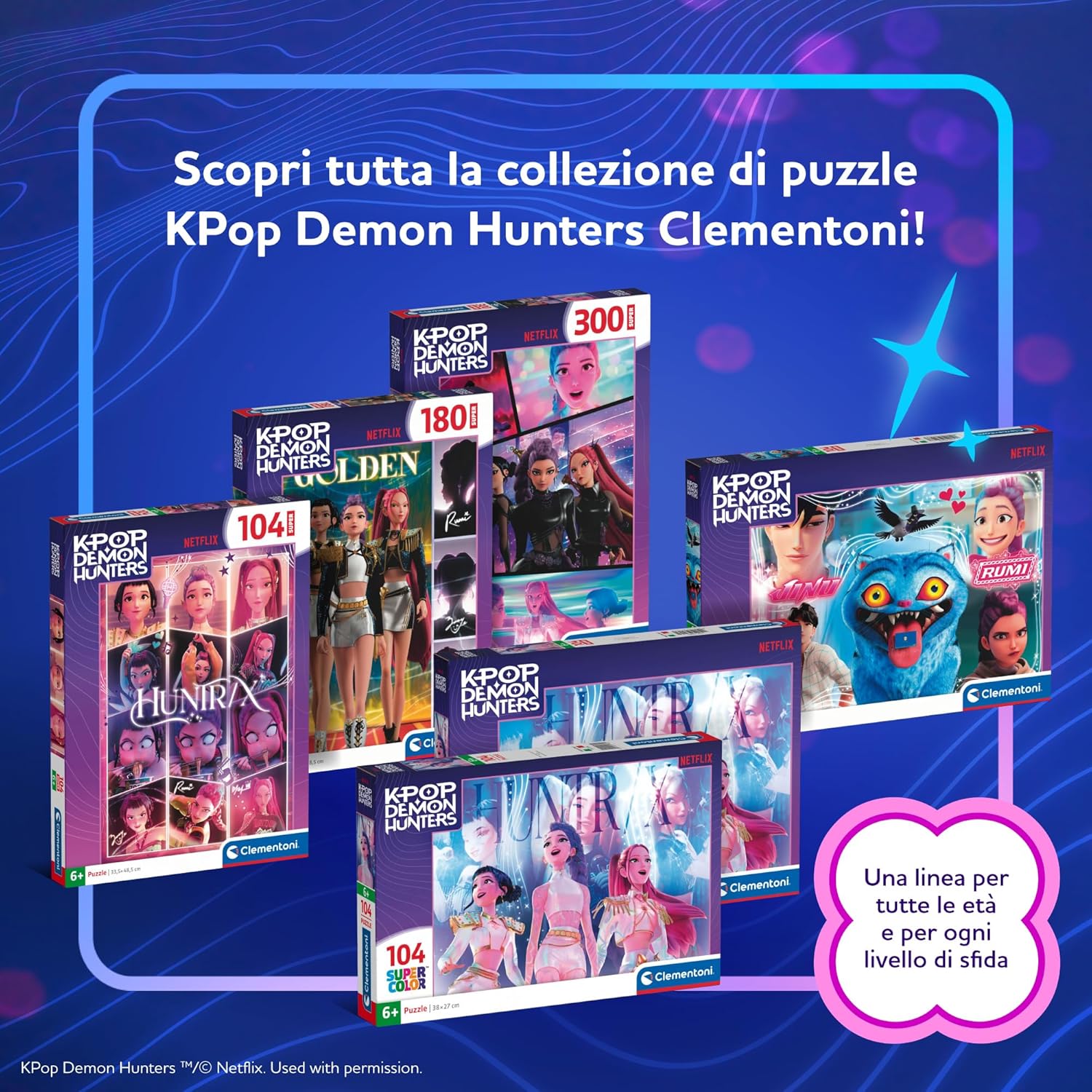 Clementoni - Puzzle K-Pop Demon Hunters 2, 104 Pieces (I-27242)