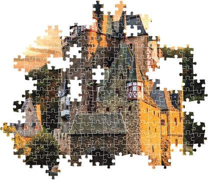 Clementoni Burg Eltz im Sonnenuntergang Puzzle 1000 Teile Erwachsene - Puzzle Erwachsene in 70 x 50 cm - Puzzle Erwachsene anspruchsvoll von Clementoni 37109