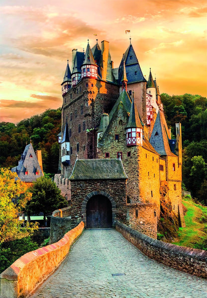 Clementoni Burg Eltz im Sonnenuntergang Puzzle 1000 Teile Erwachsene - Puzzle Erwachsene in 70 x 50 cm - Puzzle Erwachsene anspruchsvoll von Clementoni 37109
