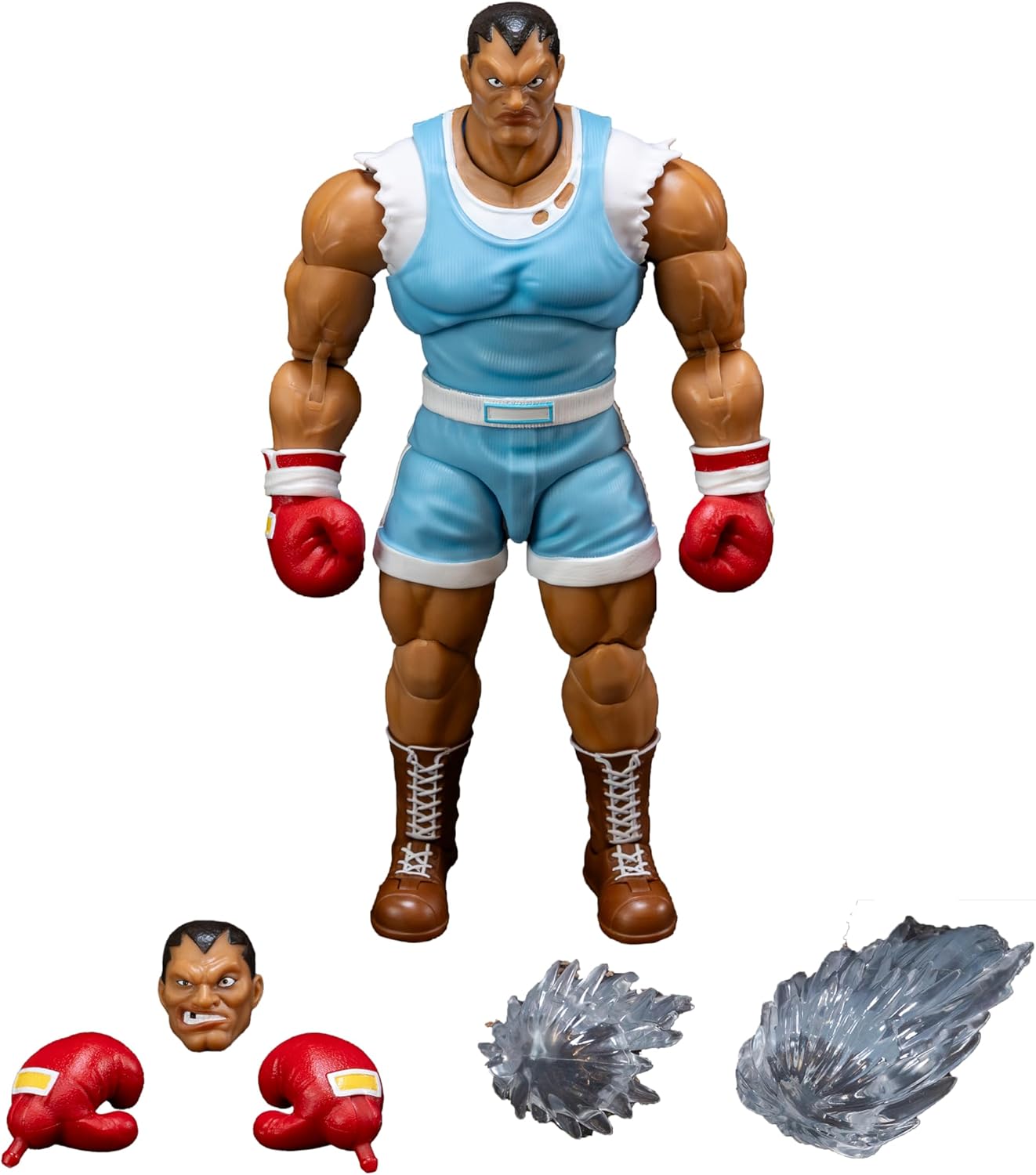 Jada Street Fighter 9335741314R00 Balrog Figure, 17 cm, Movable, with Interchangeable Accessories, Collectible Figure, Age 13+