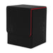 Vault X Toploading Deck Box, 80+ Sleeved Trading Cards, Exo-Tec Material, Magnetic Lid (Black/Red
