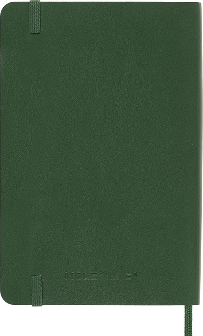 Moleskine Daily Planner 2027, Soft Cover 12 Month Diary with Elastic Closure, Pocket Size 9x14 Cm, Myrtle Green