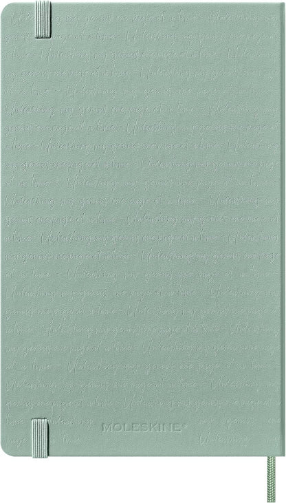 Moleskine Weekly Planner 2027, Hard Cover 12 Month Diary with Space for Notes and Elastic Closure, Large 13x21 Cm, Sage Green