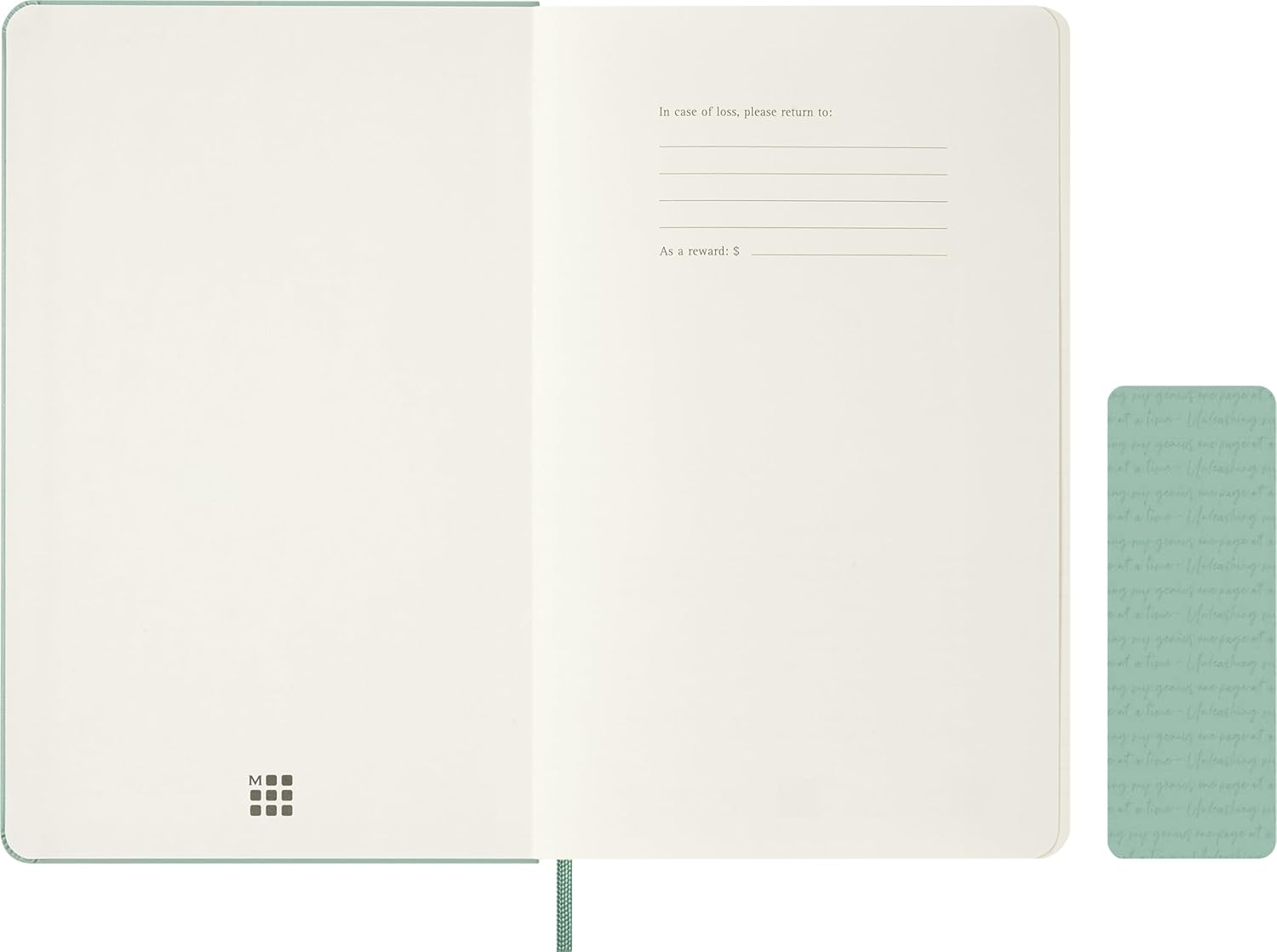 Moleskine Weekly Planner 2027, Hard Cover 12 Month Diary with Space for Notes and Elastic Closure, Large 13x21 Cm, Sage Green