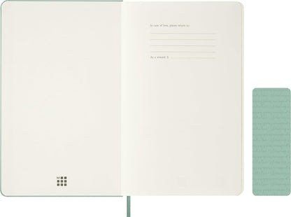 Moleskine Weekly Planner 2027, Hard Cover 12 Month Diary with Space for Notes and Elastic Closure, Large 13x21 Cm, Sage Green
