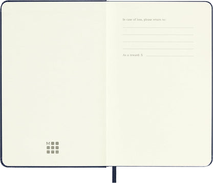 Moleskine Daily Planner 2027, Hard Cover 12 Month Diary with Elastic Closure, Pocket Size 9x14 Cm, Sapphire Blue