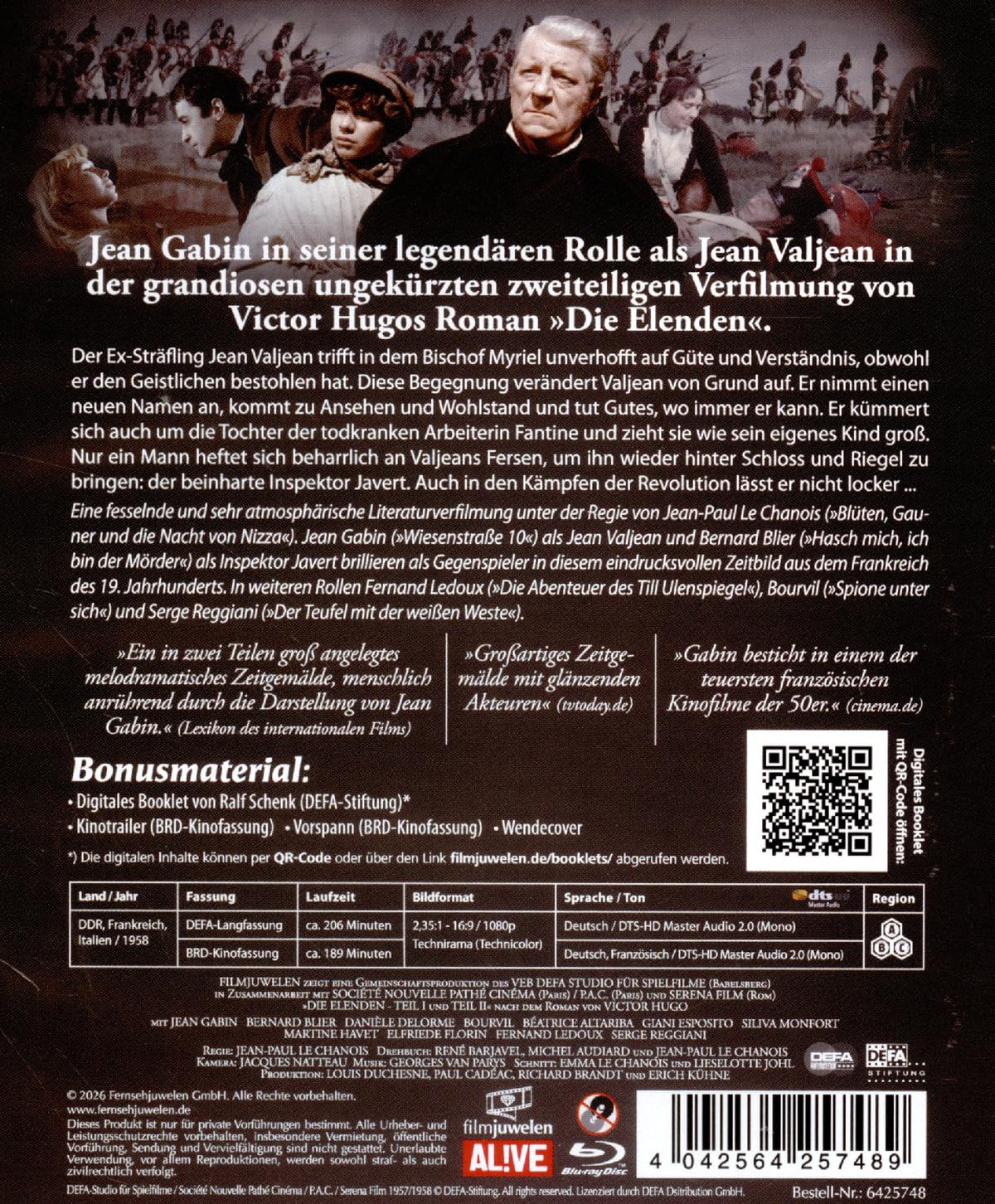 Die Elenden / Die Miserablen - Der legendäre Kino-Zweiteiler (DEFA Filmjuwelen) (Neuauflage