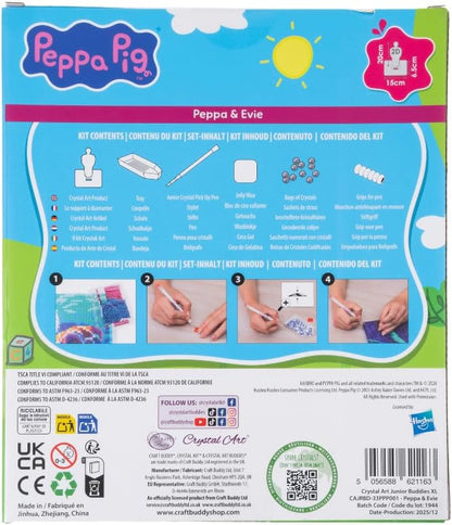 Peppa & Evie Crystal Art Junior Buddies Xl