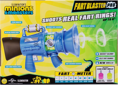 Illumination's Minions & Monsters Fart Blaster Pro with 8 Stink Settings, Shoots Stinky Fart Rings up to 6 ft (1.8 m) Away, Includes 2 Different Scented Fart Formulas