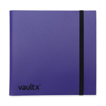 Vault X 12 Pocket Standard Strap Binder, Holds 480 Trading Cards in 20 Side-Loading Pages (Purple