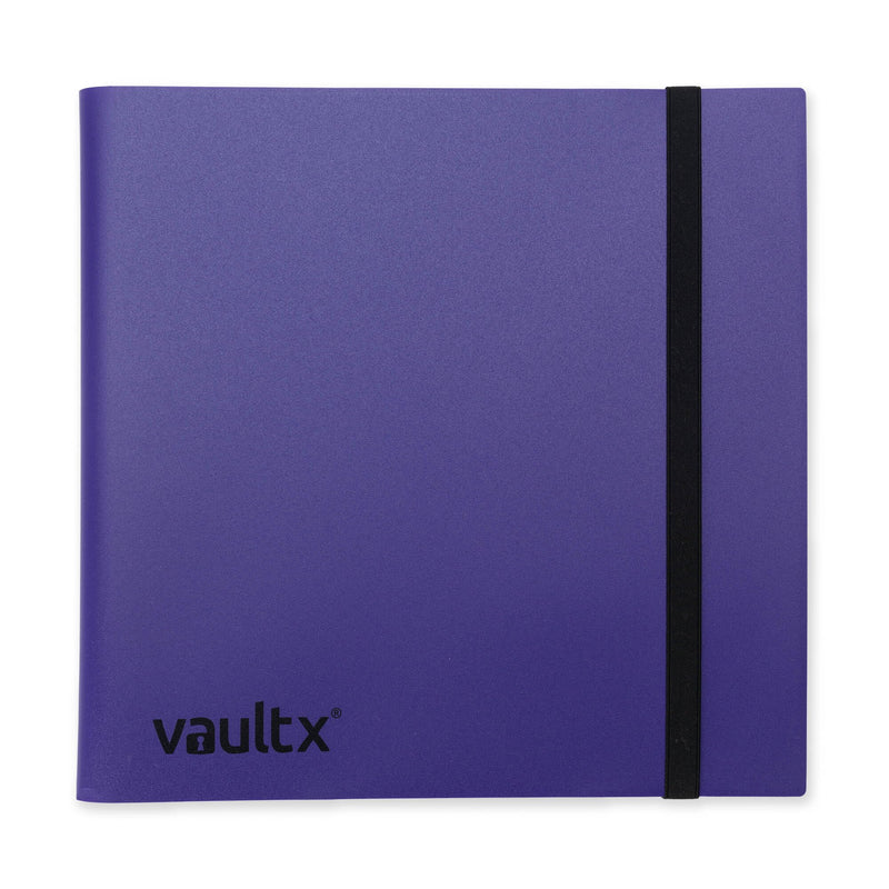 Vault X 12 Pocket Standard Strap Binder, Holds 480 Trading Cards in 20 Side-Loading Pages (Purple