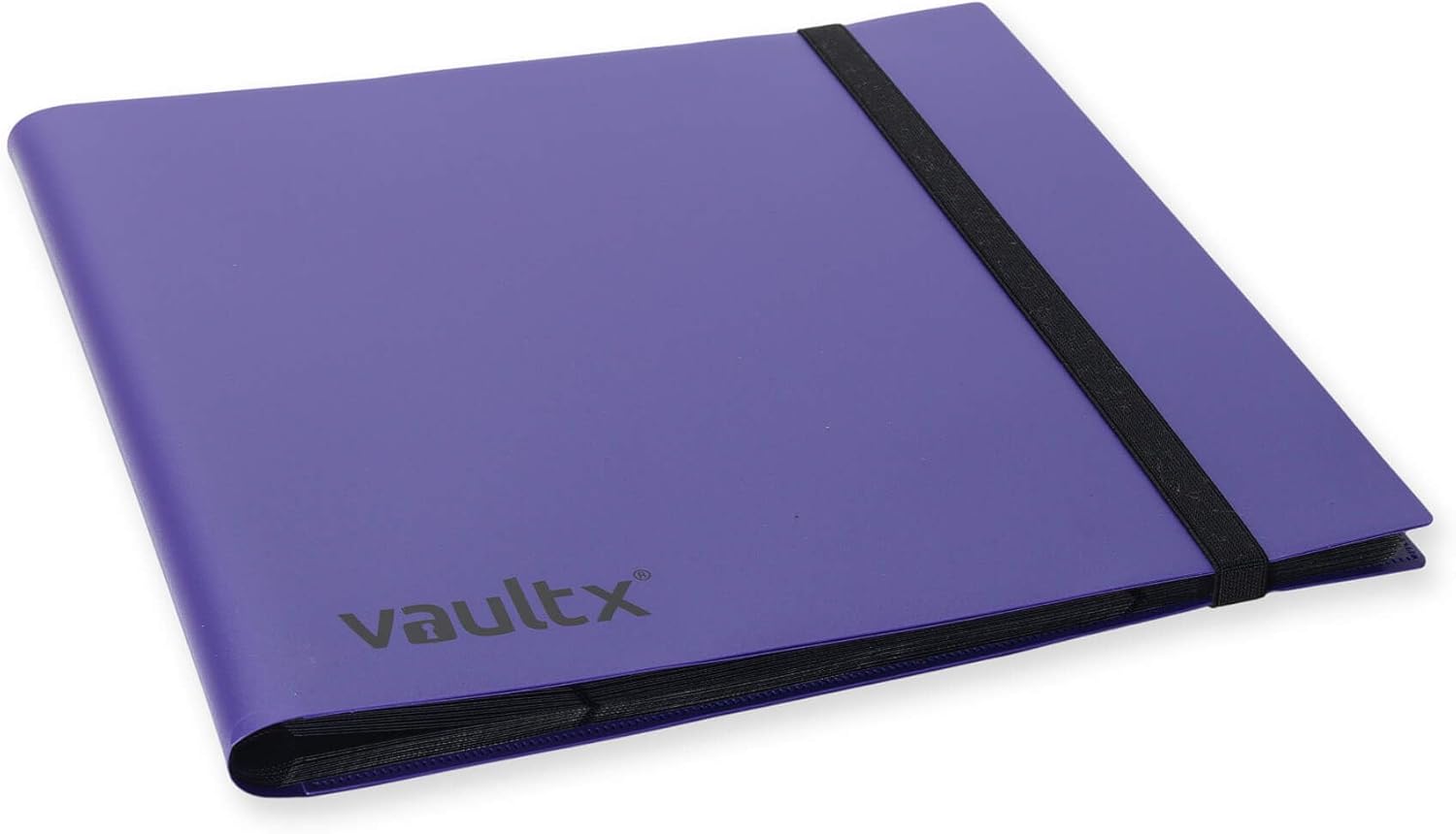 Vault X 12 Pocket Standard Strap Binder, Holds 480 Trading Cards in 20 Side-Loading Pages (Purple