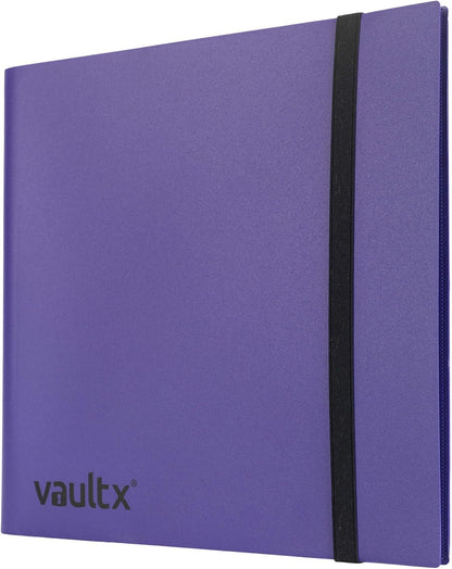 Vault X 12 Pocket Standard Strap Binder, Holds 480 Trading Cards in 20 Side-Loading Pages (Purple