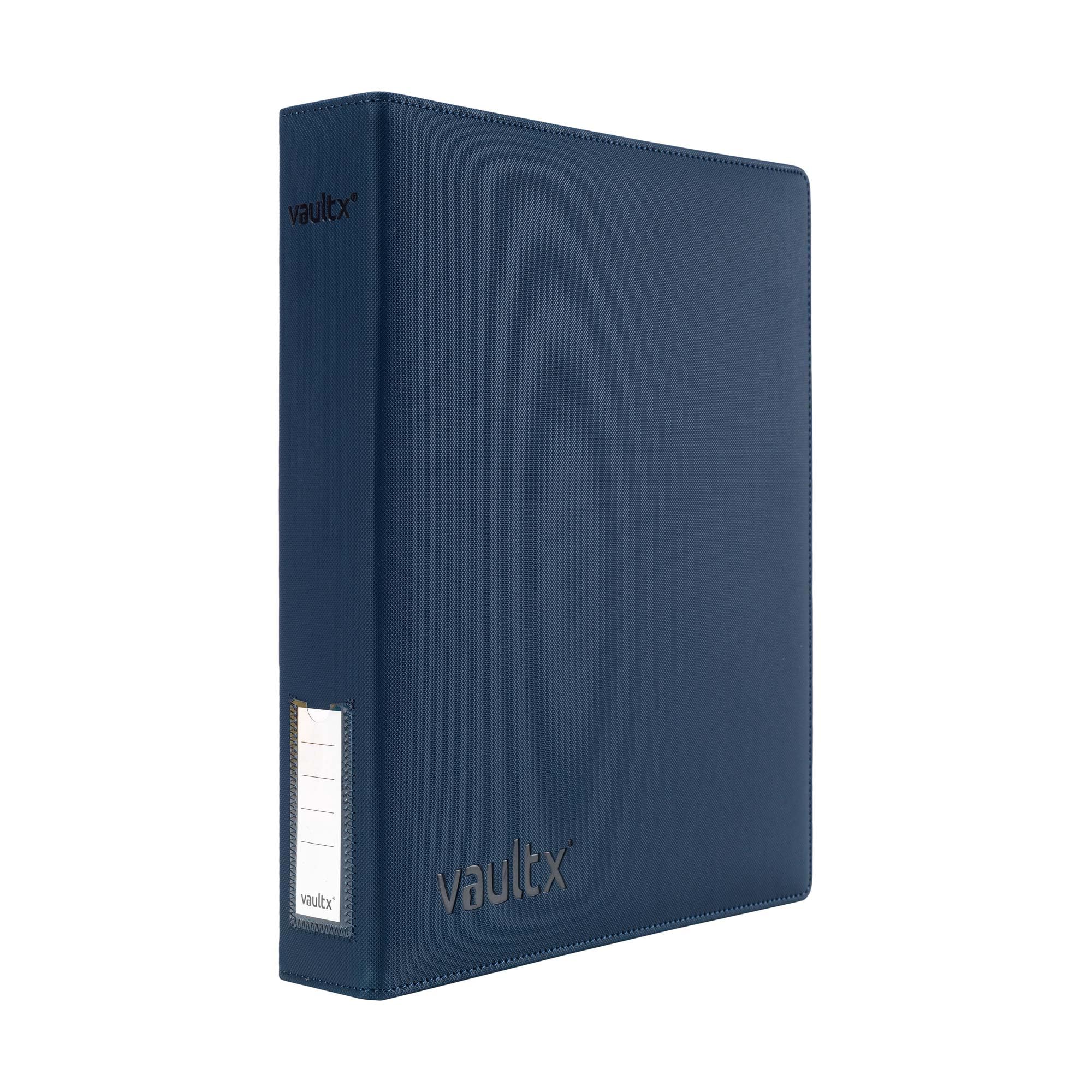Vault X Slim Ring Binder, 540 Cards, fits 9 Pocket Pages, Exo-Tec Material, 3 D-Ring Folder, for Trading Cards (Blue)