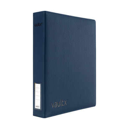 Vault X Slim Ring Binder, 540 Cards, fits 9 Pocket Pages, Exo-Tec Material, 3 D-Ring Folder, for Trading Cards (Blue)