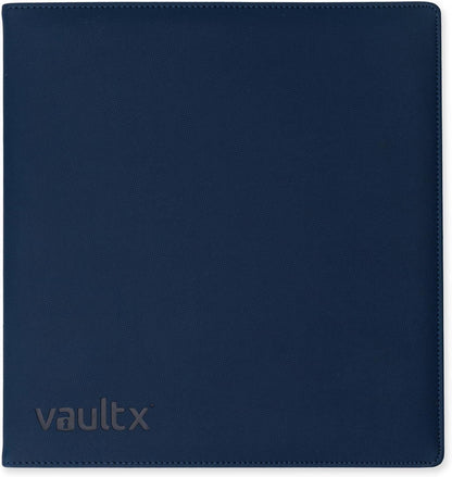 Vault X Slim Ring Binder, 540 Cards, fits 9 Pocket Pages, Exo-Tec Material, 3 D-Ring Folder, for Trading Cards (Blue)
