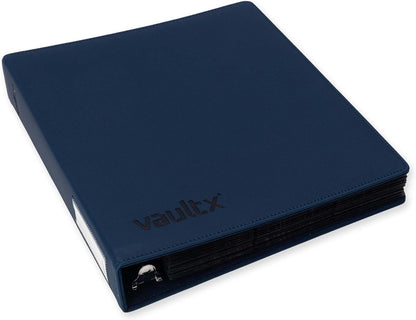 Vault X Slim Ring Binder, 540 Cards, fits 9 Pocket Pages, Exo-Tec Material, 3 D-Ring Folder, for Trading Cards (Blue)