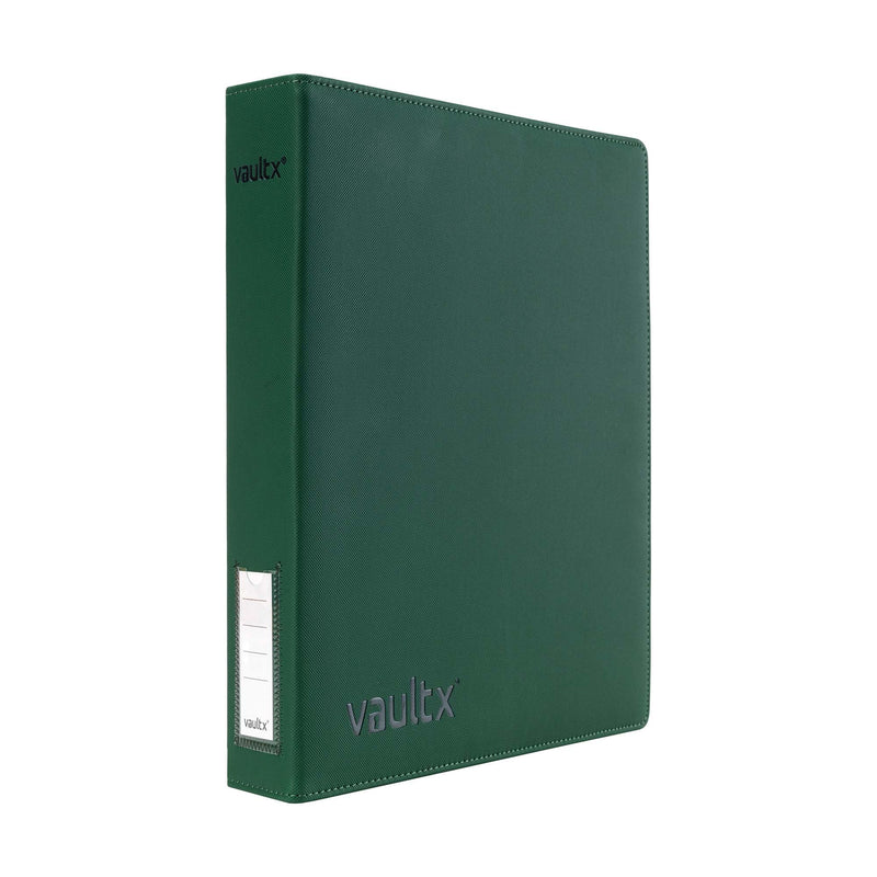 Vault X Slim Ring Binder, 540 Cards, fits 9 Pocket Pages, Exo-Tec Material, 3 D-Ring Folder, for Trading Cards (Green)