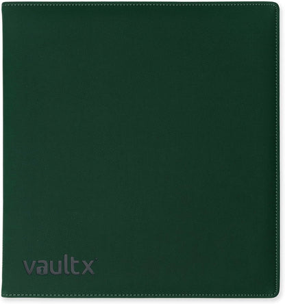 Vault X Slim Ring Binder, 540 Cards, fits 9 Pocket Pages, Exo-Tec Material, 3 D-Ring Folder, for Trading Cards (Green)