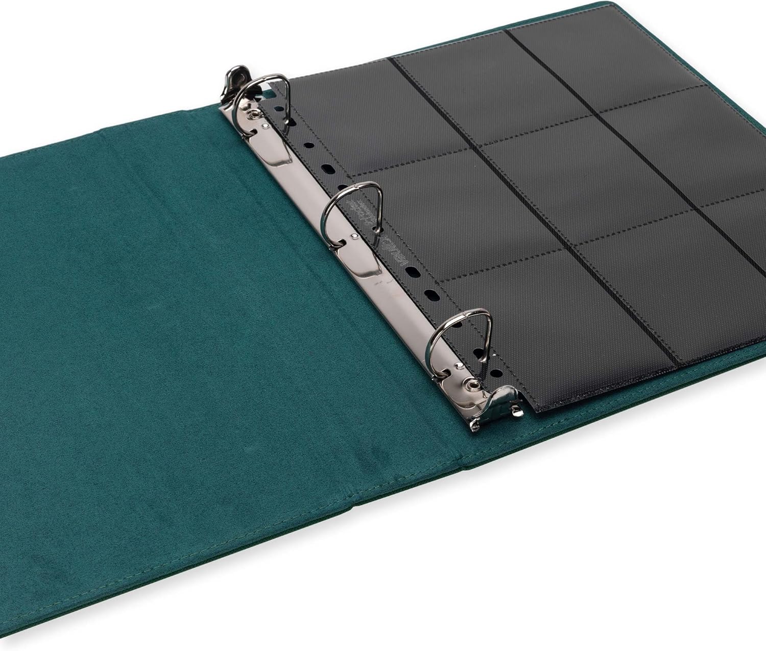 Vault X Slim Ring Binder, 540 Cards, fits 9 Pocket Pages, Exo-Tec Material, 3 D-Ring Folder, for Trading Cards (Green)