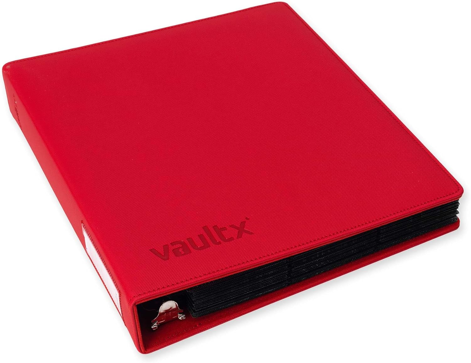 Vault X Slim Ring Binder, 540 Cards, fits 9 Pocket Pages, Exo-Tec Material, 3 D-Ring Folder, for Trading Cards (Red)