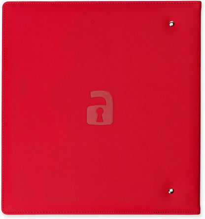 Vault X Slim Ring Binder, 540 Cards, fits 9 Pocket Pages, Exo-Tec Material, 3 D-Ring Folder, for Trading Cards (Red)