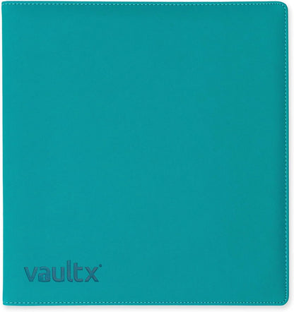 Vault X Slim Ring Binder, 540 Cards, fits 9 Pocket Pages, Exo-Tec Material, 3 D-Ring Folder, for Trading Cards (Teal)