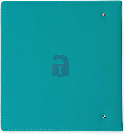 Vault X Slim Ring Binder, 540 Cards, fits 9 Pocket Pages, Exo-Tec Material, 3 D-Ring Folder, for Trading Cards (Teal)