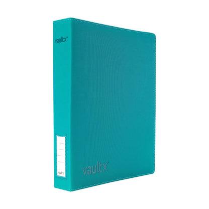 Vault X Slim Ring Binder, 540 Cards, fits 9 Pocket Pages, Exo-Tec Material, 3 D-Ring Folder, for Trading Cards (Teal)
