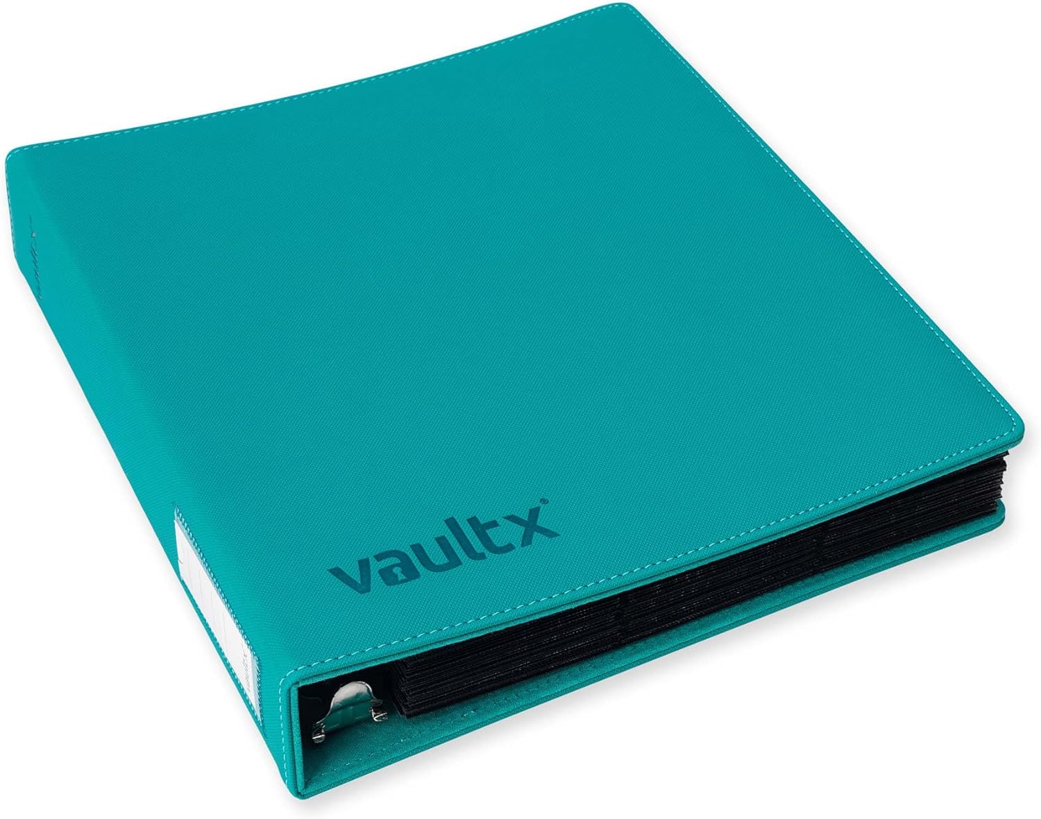Vault X Slim Ring Binder, 540 Cards, fits 9 Pocket Pages, Exo-Tec Material, 3 D-Ring Folder, for Trading Cards (Teal)